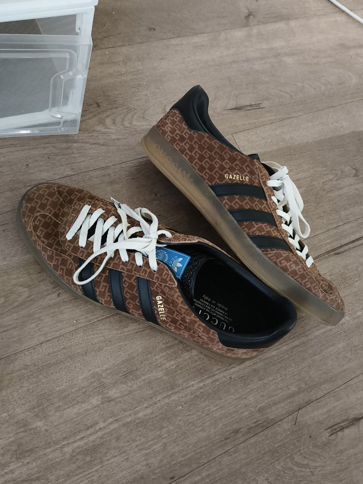 (Maat 47-47 1/3) Gucci x Adidas Square GG Sneakers, Kleding | Heren, Bruin, Ophalen of Verzenden, Sneakers of Gympen, Adidas