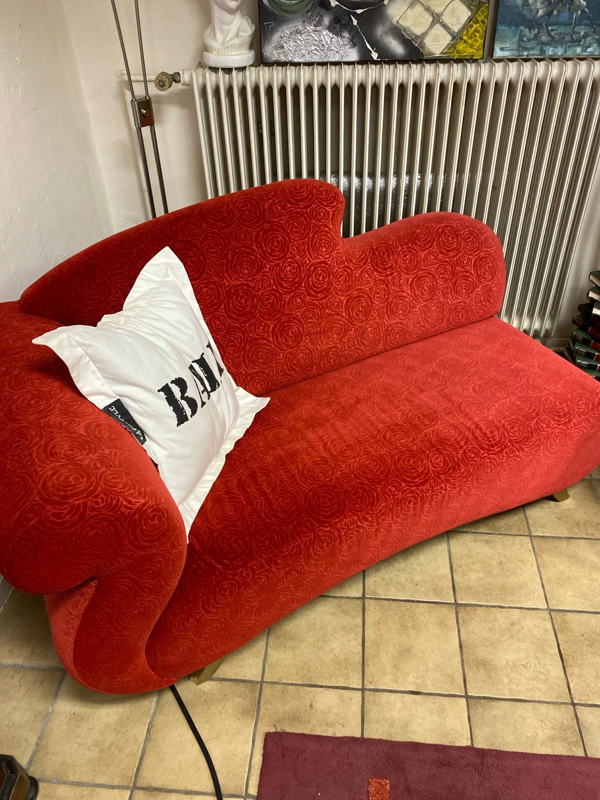 Rode rozen loungebank, Ophalen, Gebruikt, Tweepersoons, 75 tot 100 cm
