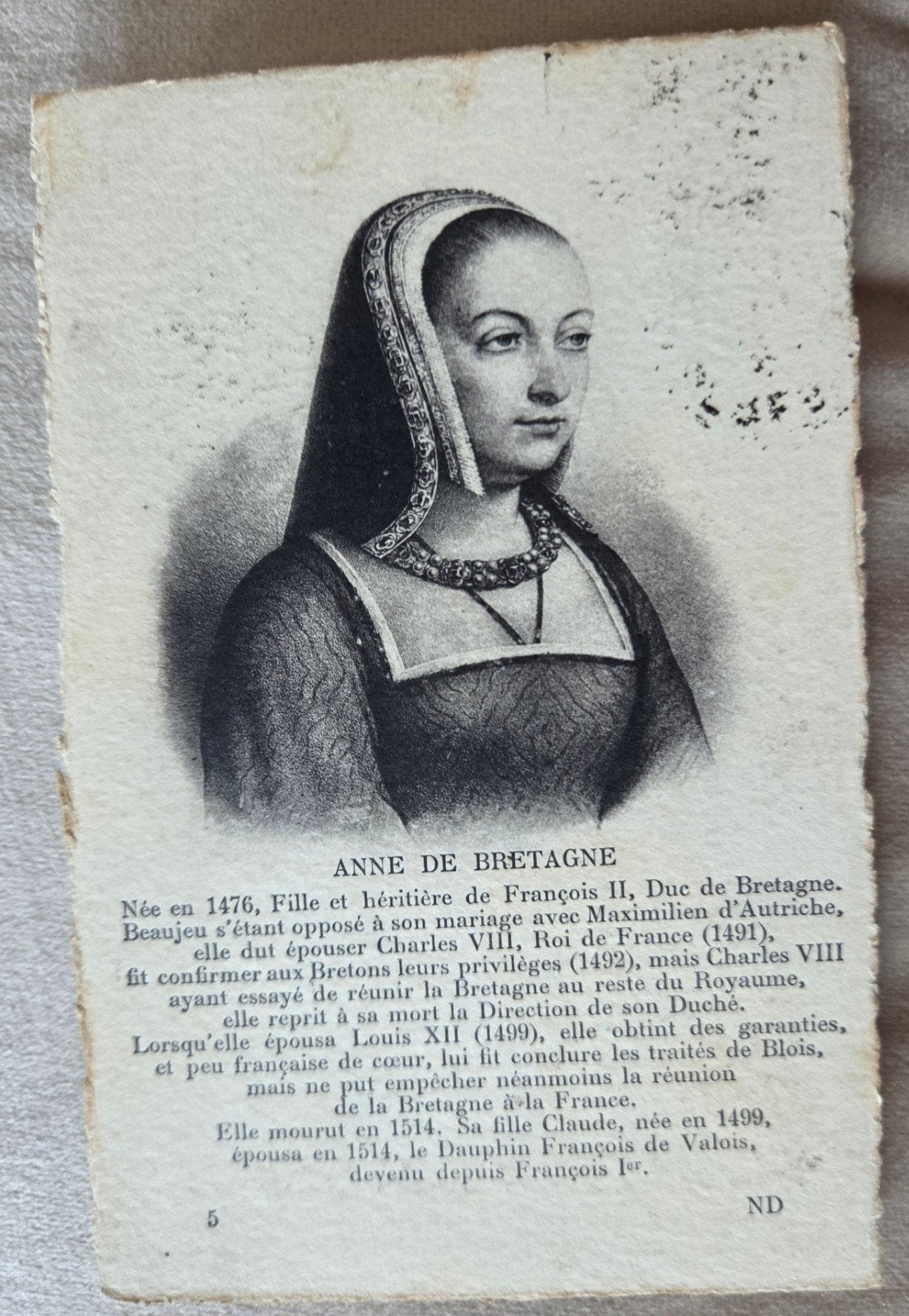 Anne de Bretagne (1937), Verzenden, 1920 tot 1940, Gelopen, Overige thema's