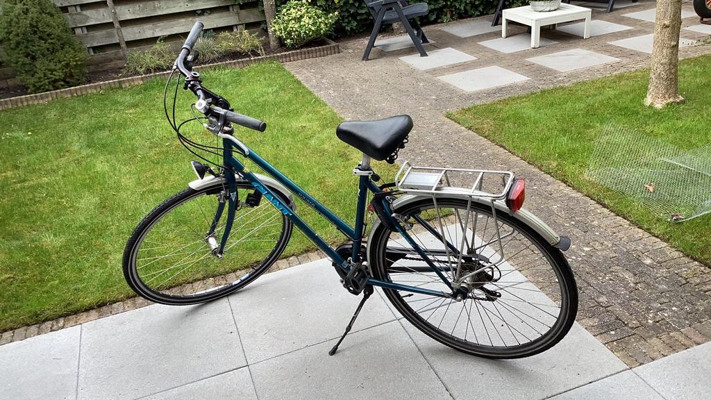 Giant damesfiets blauw €70,-, Gebruikt, Versnellingen, 50 tot 53 cm, Giant