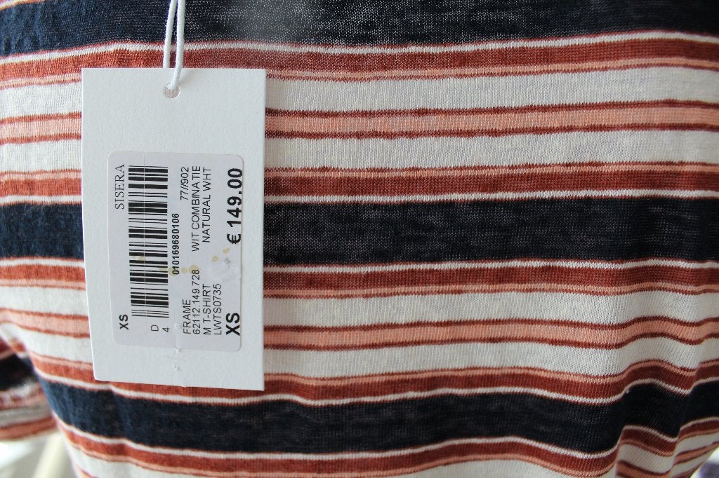 merk Frame 100% linnen shirt is nieuw (was 149,-) mt XS, Overige kleuren, Nieuw, Ophalen of Verzenden, Korte mouw