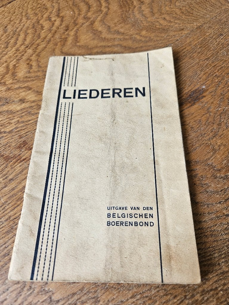Zeldzaam Liederenboek Belgische Boerenbond 1932, Ophalen of Verzenden