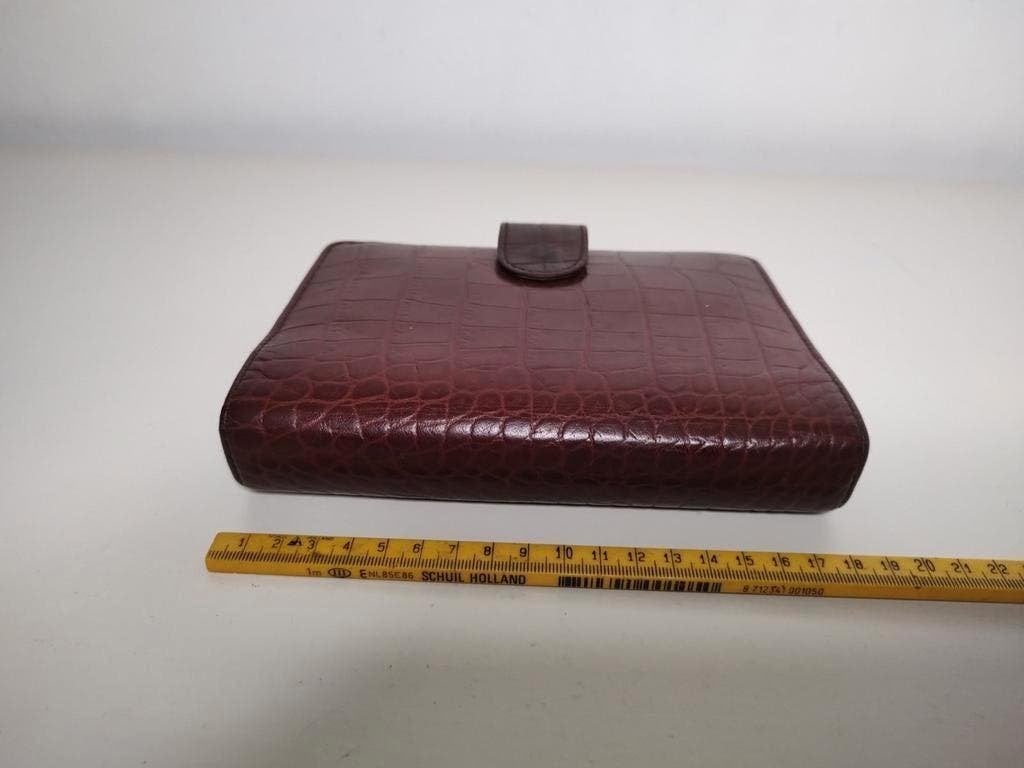K632 lederen crocoprint agenda organizer papier 95x171 mm, Diversen, Onbekend, Ophalen of Verzenden, Zo goed als nieuw, Onbekend