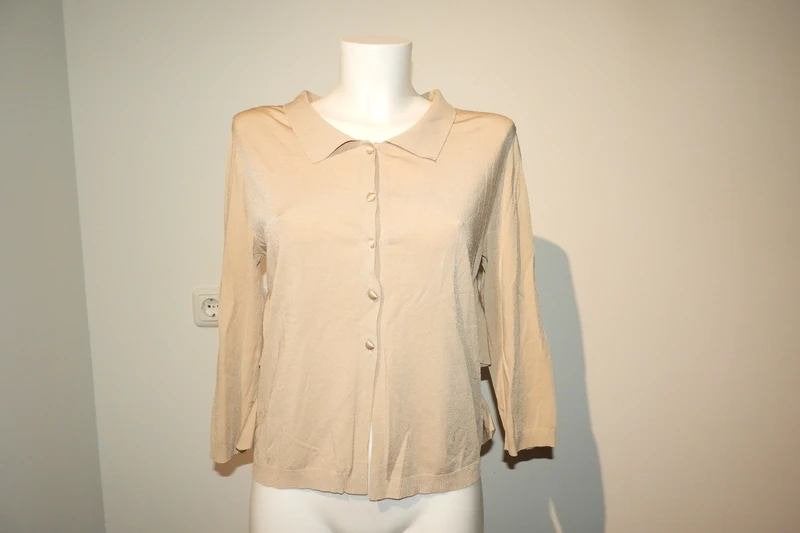 Valentino eerstelijns vest laagjes achterkant vintage IT L, Verzenden, Beige, Maat 42/44 (L), Gedragen