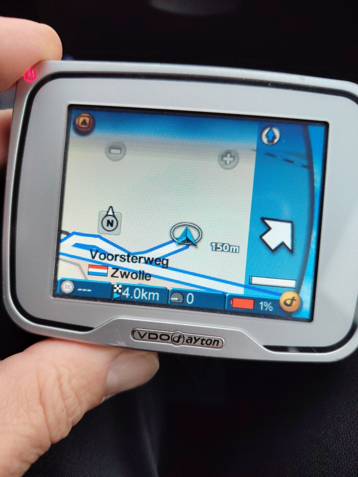 VDO Dayton Navigatiesysteem met zuignap en SD-kaart, Ophalen of Verzenden, Gebruikt