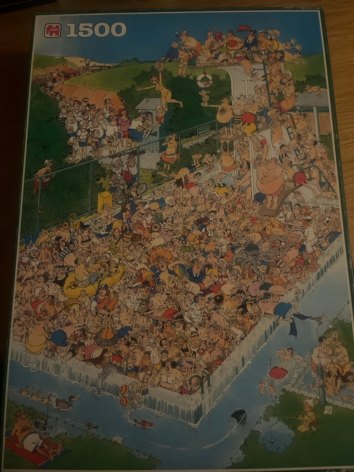 Jumbo Jan van Haasteren Legpuzzel - De Zwemles (1500 stukjes, Ophalen of Verzenden, Meer dan 1500 stukjes, Gebruikt, Legpuzzel