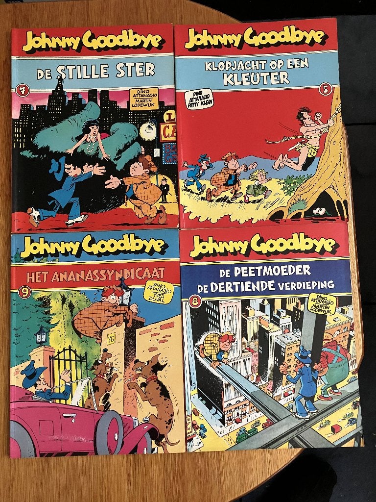 4 delen Johnny Goodbye, Meerdere stripboeken, Ophalen of Verzenden, Gelezen