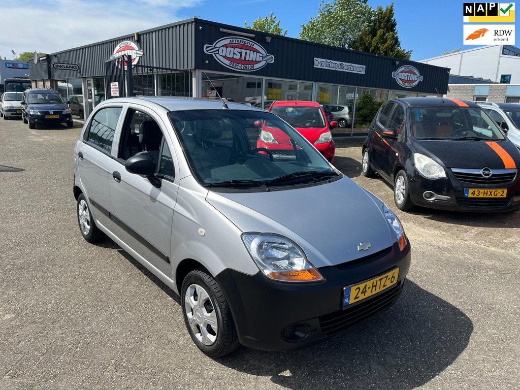 Chevrolet Matiz 0.8 Pure(5drs,bj09,86dkm,2599,-), Voorwielaandrijving, Stof, Gebruikt, Airbags