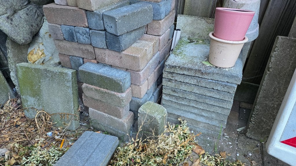 Diverse partij gebruikte klinkers en terrastegels, Tuin en Terras, Tegels en Klinkers, Ophalen, Gebruikt, Minder dan 5 m², Beton