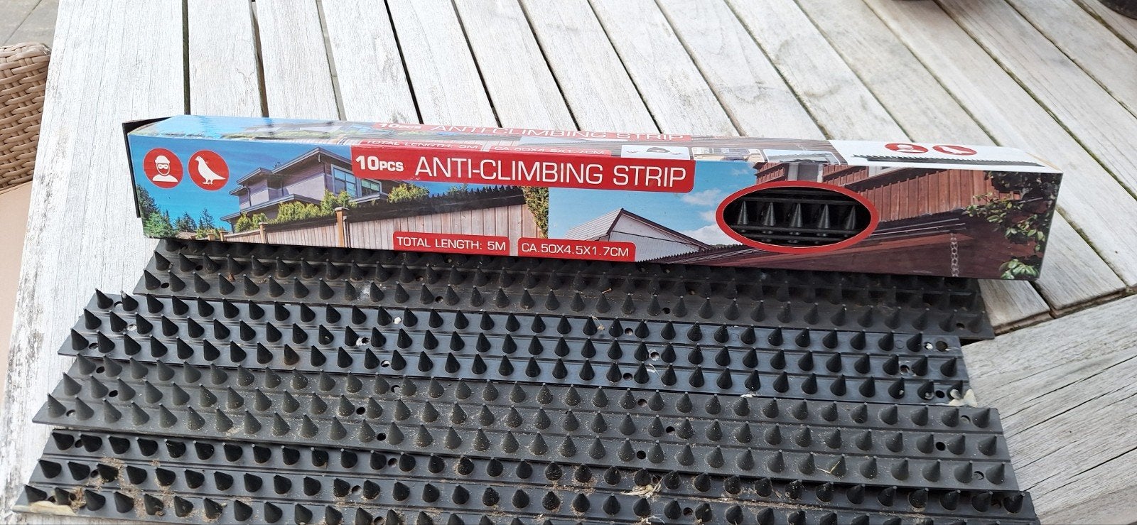 Puntige strips (14 stuks) tegen inbrekers, katten en vogels, Ophalen of Verzenden