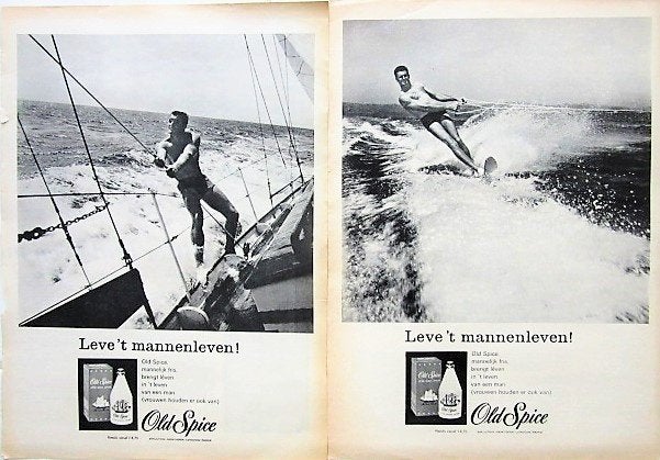 15 vintage advertenties reclames Old Spice jaren 60-70, Ophalen of Verzenden, Gebruikt, Overige typen