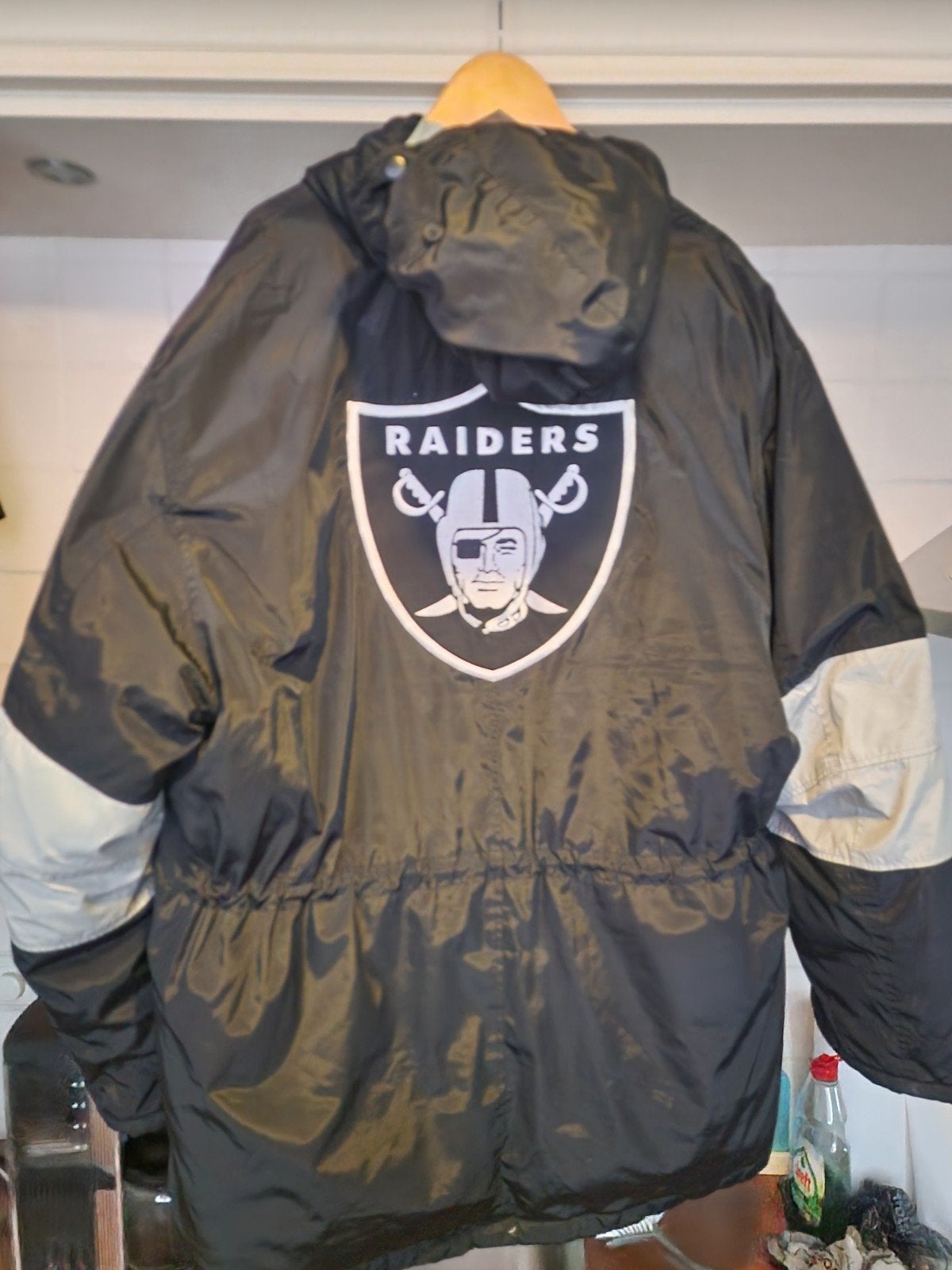 Vintage Reebok NFL Los Angeles Raiders Parka XL, Zwart, Maat 56/58 (XL), Ophalen of Verzenden, Reebok