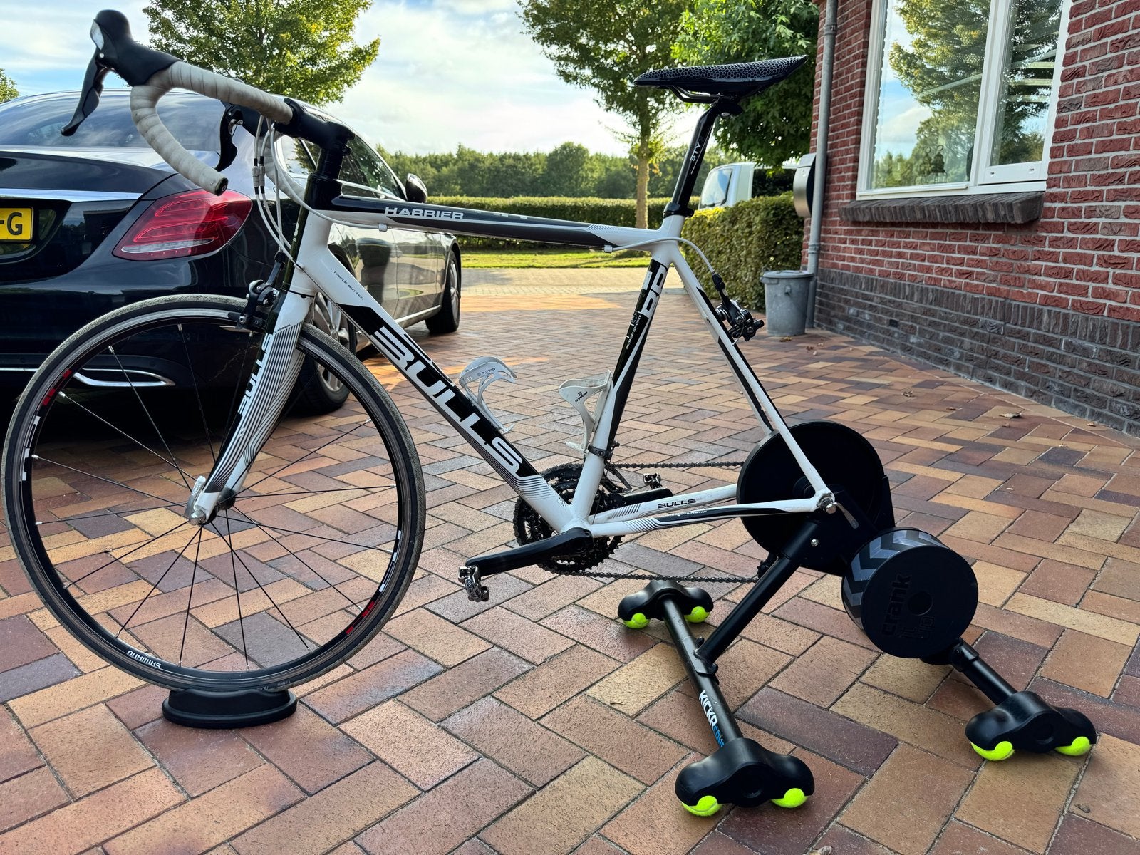 Wahoo KICKR Core trainer met Bulls Harrier racefiets (56cm), Overige merken, 28 inch, Gebruikt, Aluminium