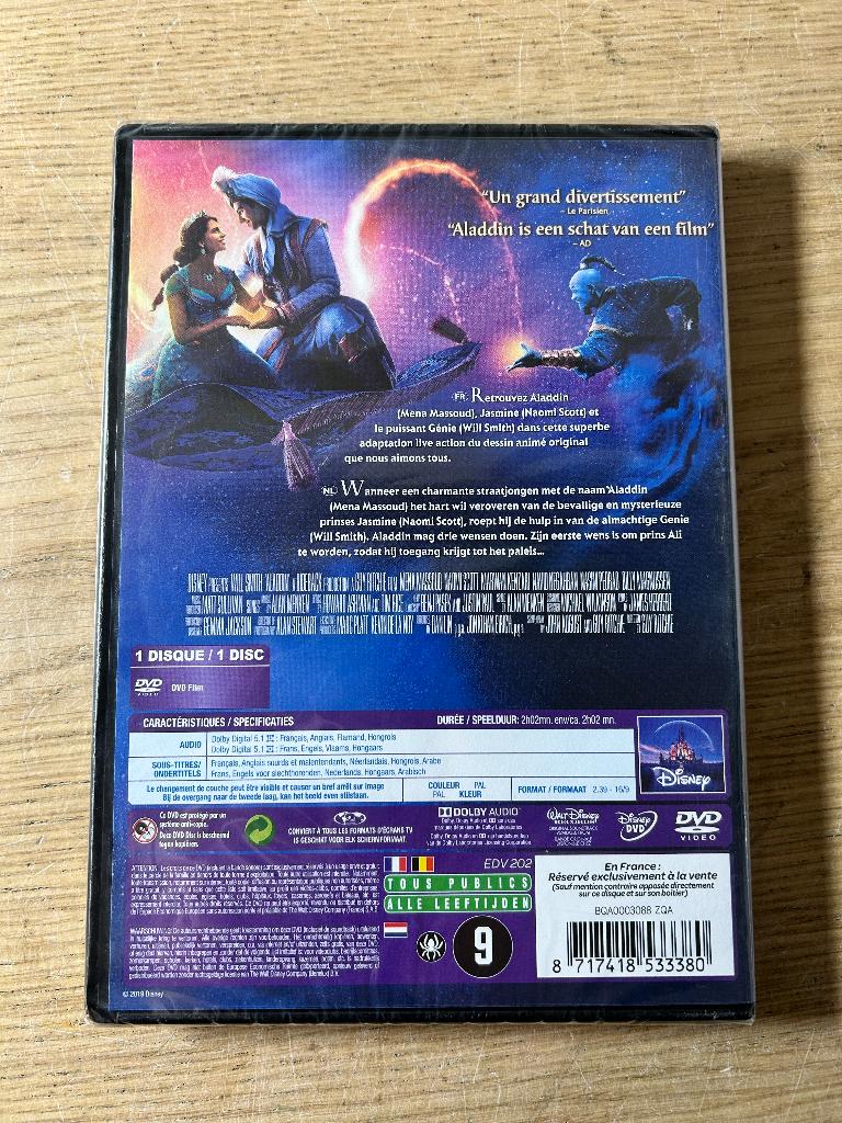 NIEUW | DVD Aladdin Real Life Versie Nieuw Origineel NL, Cd's en Dvd's, Dvd's | Tekenfilms en Animatie, Alle leeftijden, Ophalen of Verzenden