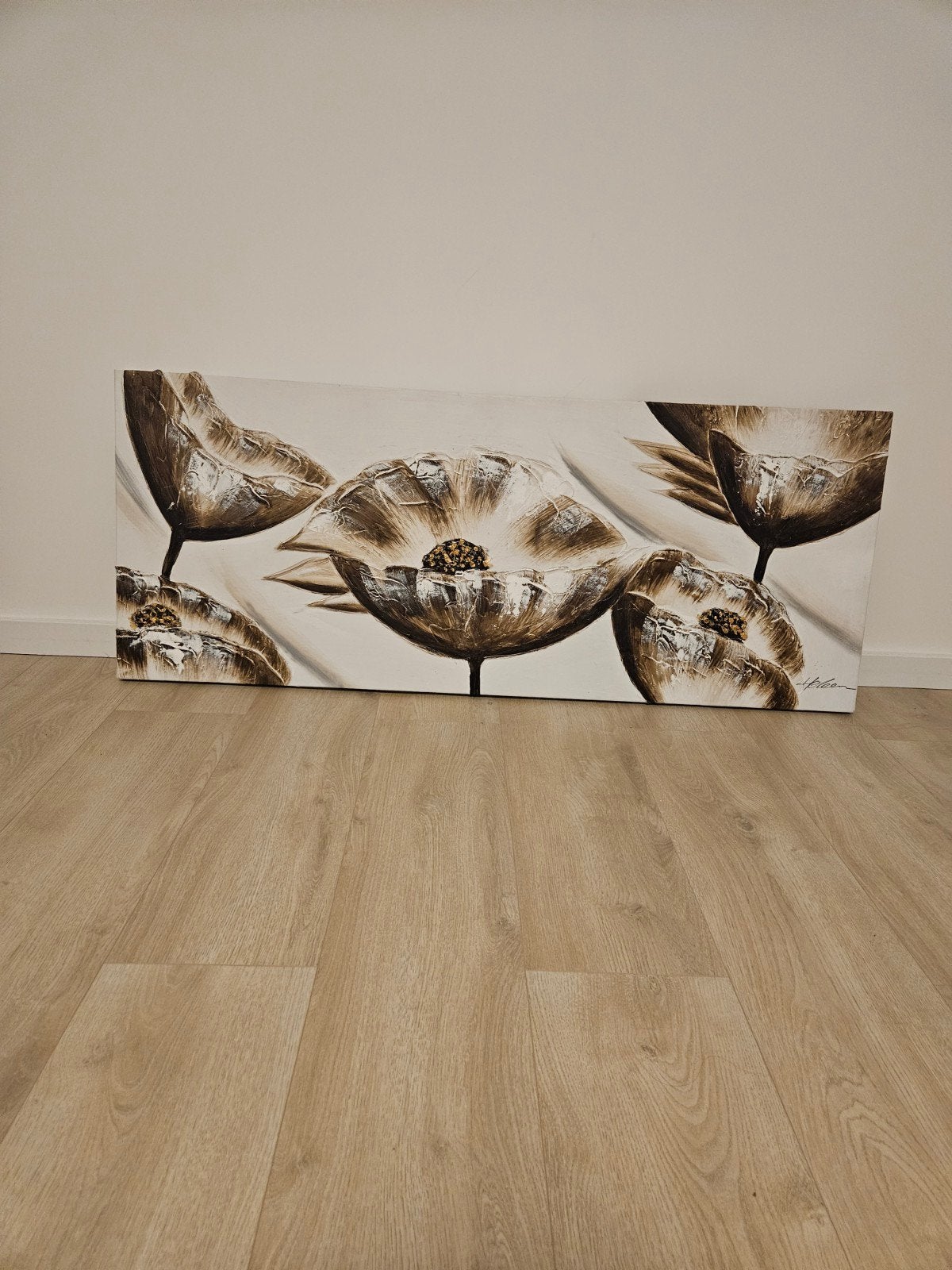 Luxe groot 3D wanddecoratie schilderij – met bloemen, Ophalen of Verzenden