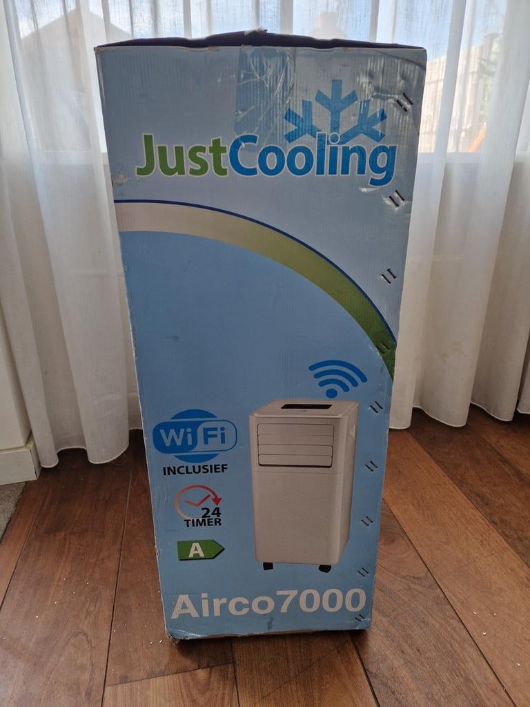 Justcooling Mobiele Airco 7000BTU Smart met Wifi, Witgoed en Apparatuur, Airco's, Minder dan 60 m³, Timer, Nieuw, 3 snelheden of meer