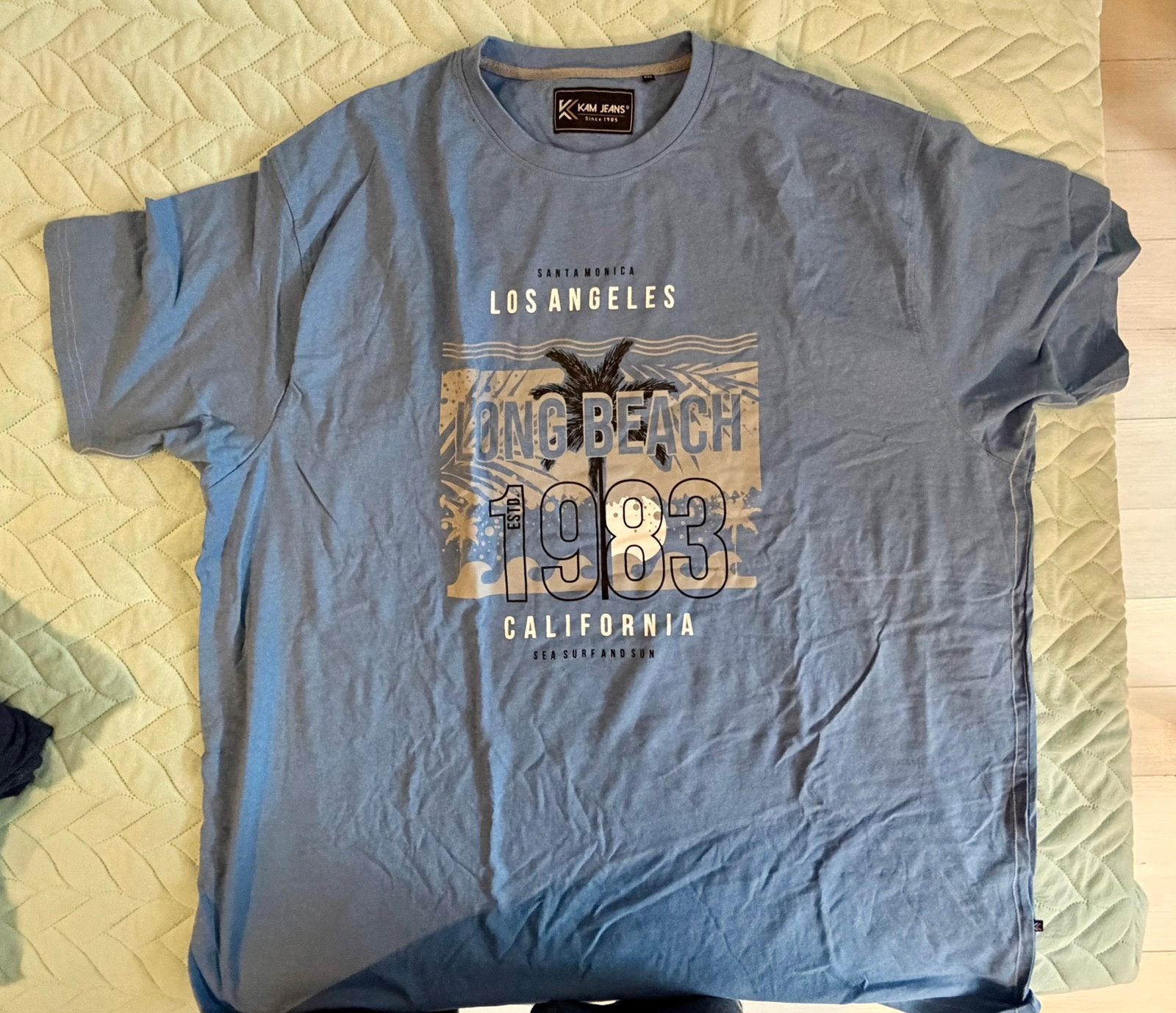 KAM Jeans t-shirt 4XL Long Beach print - nieuw & ongedragen, Ophalen of Verzenden, Nieuw, Overige maten, Blauw