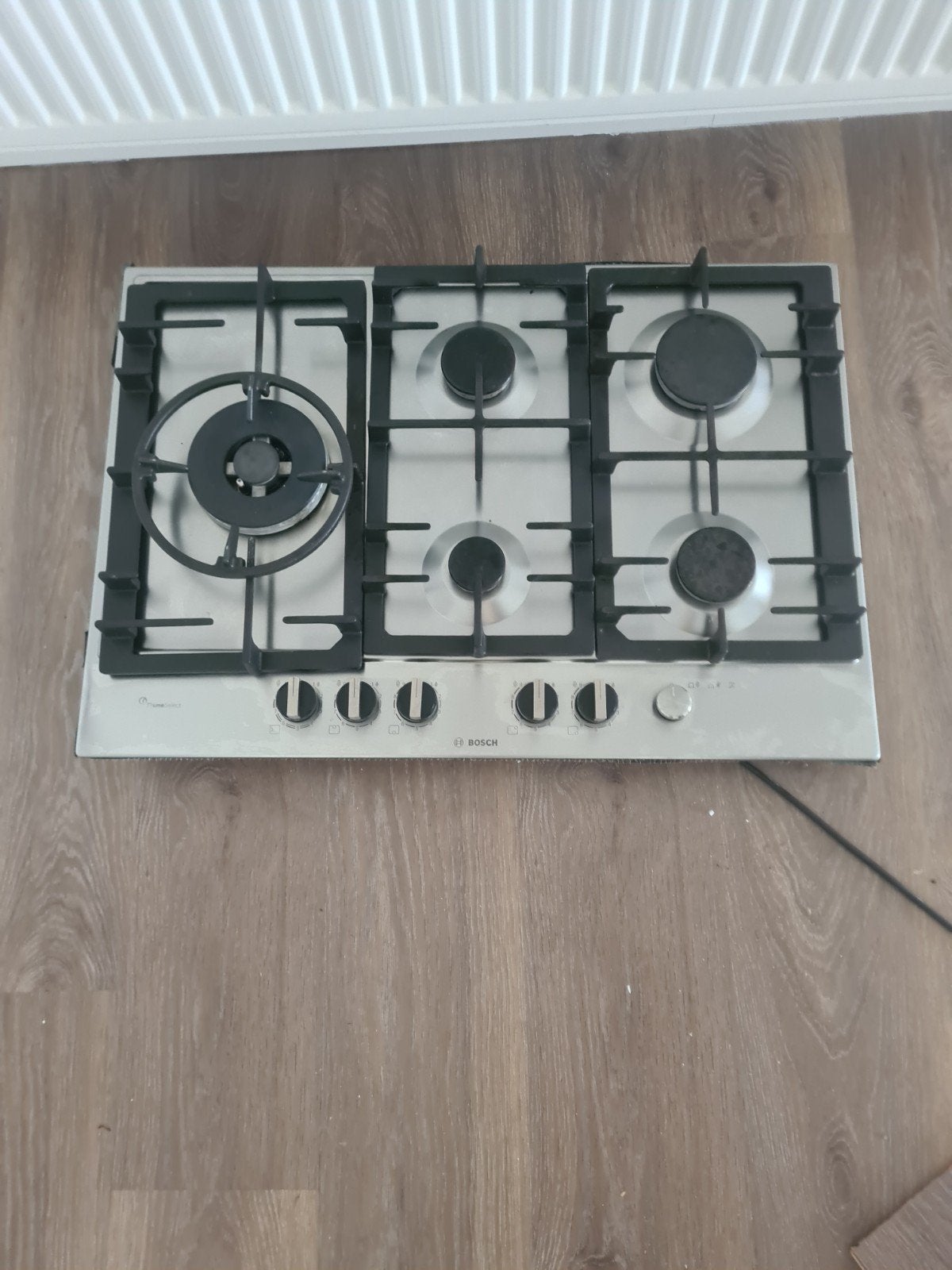 Bosch 5-pits gaskookplaat FlameSelect – RVS – 75 cm, Witgoed en Apparatuur, Kookplaten, Gebruikt, Ophalen of Verzenden, Energieklasse A of zuiniger