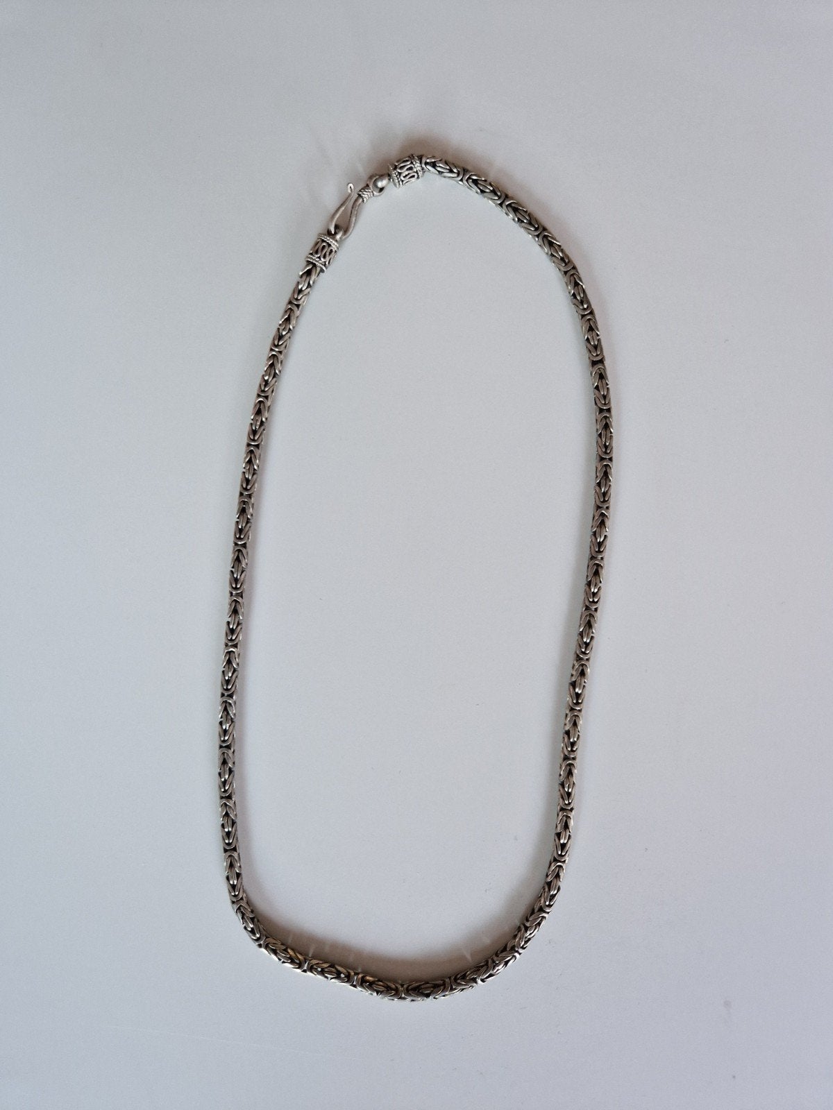 Zilveren Koningsketting / Byzantijnse ketting 925 - 48 cm, Sieraden, Tassen en Uiterlijk, Verzenden, Gebruikt, Zilver, Zilver