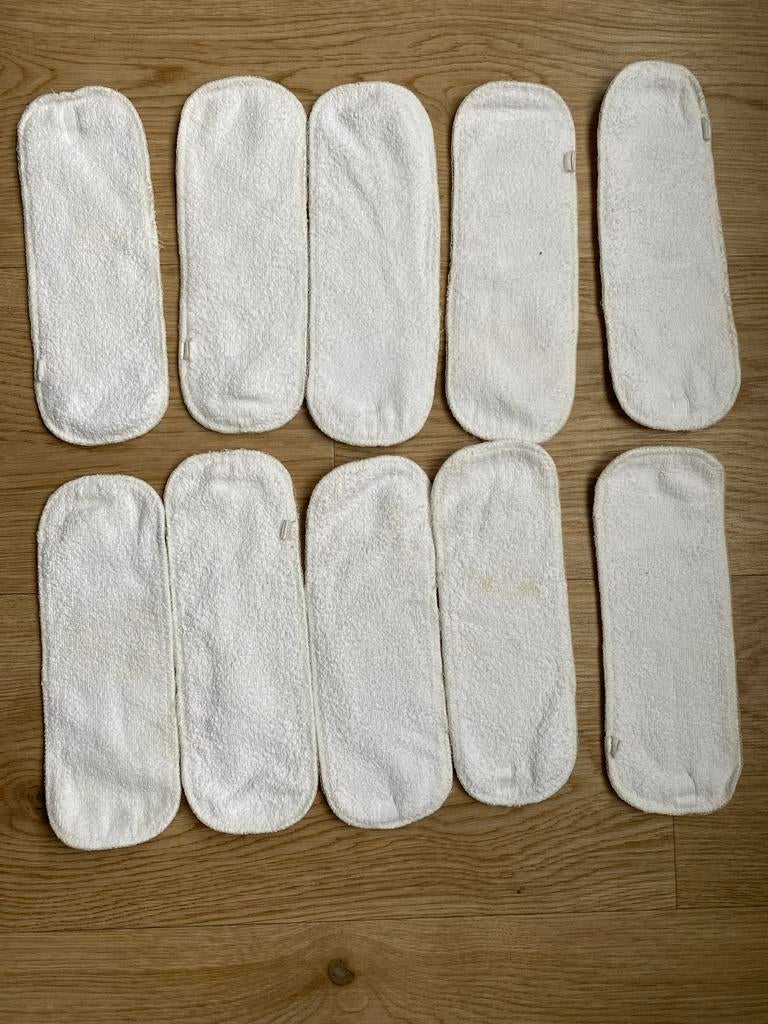 Boosters voor wasbare luiers, 10 stuks, Verzenden, Gebruikt, Jongetje of Meisje