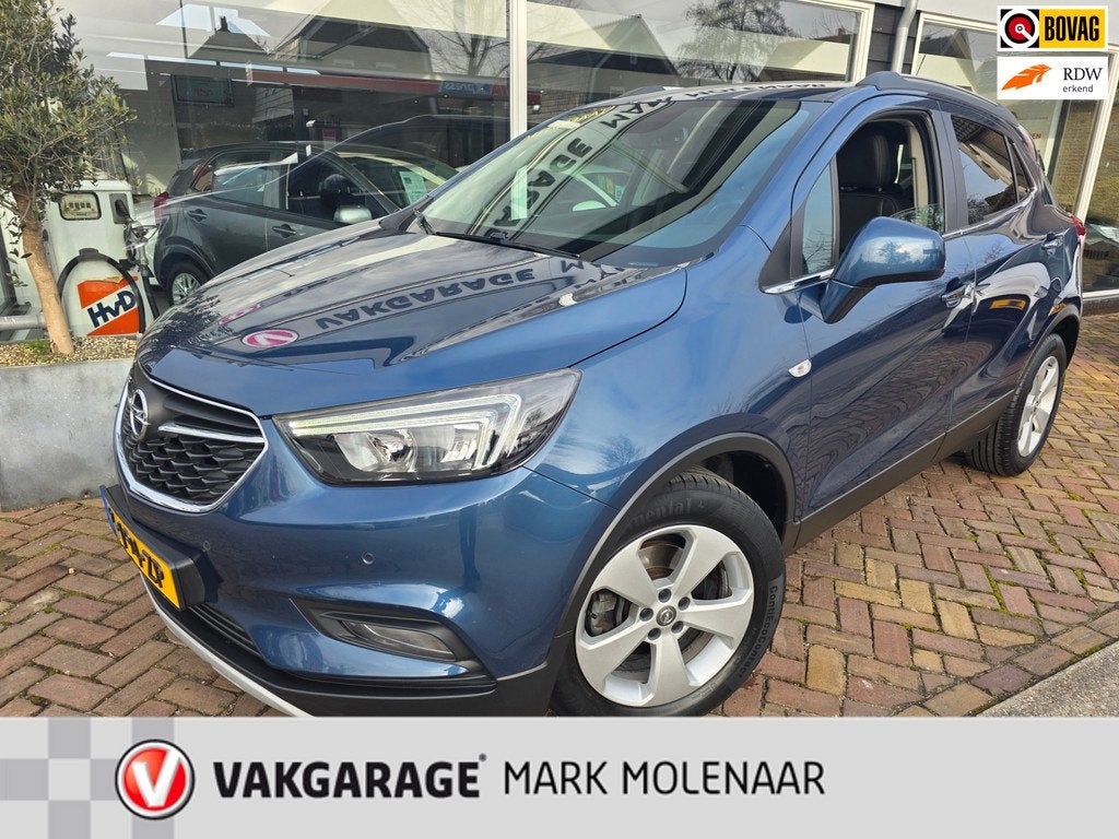 Opel Mokka X 1.4 Turbo Innovation,trekhaak,leder,carplay, Auto's, Opel, Euro 6, Blauw, Leder, 1364 cc