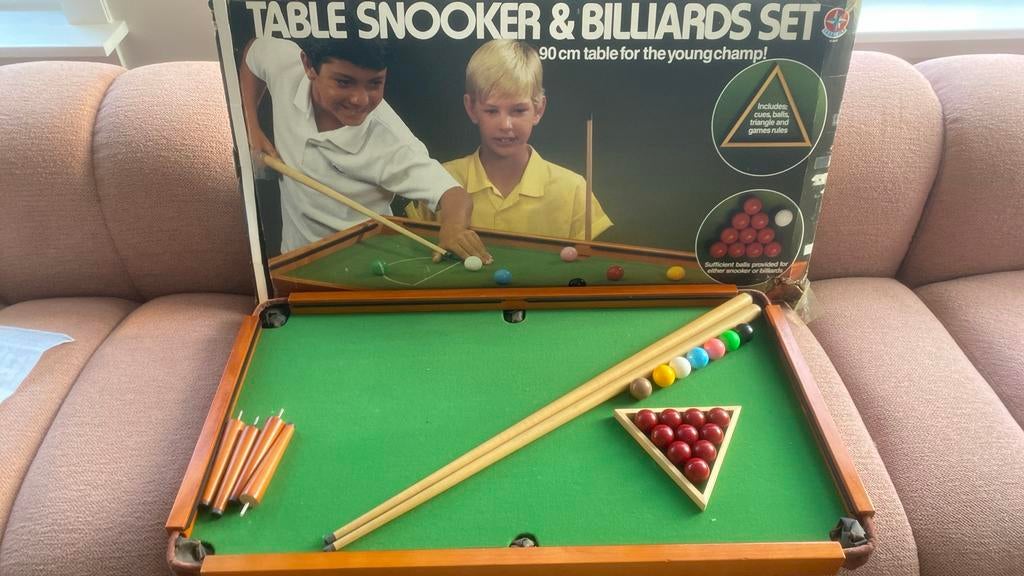 Tafel snooker & biljart set  vintage, Ophalen of Verzenden, Zo goed als nieuw, Biljarttafel