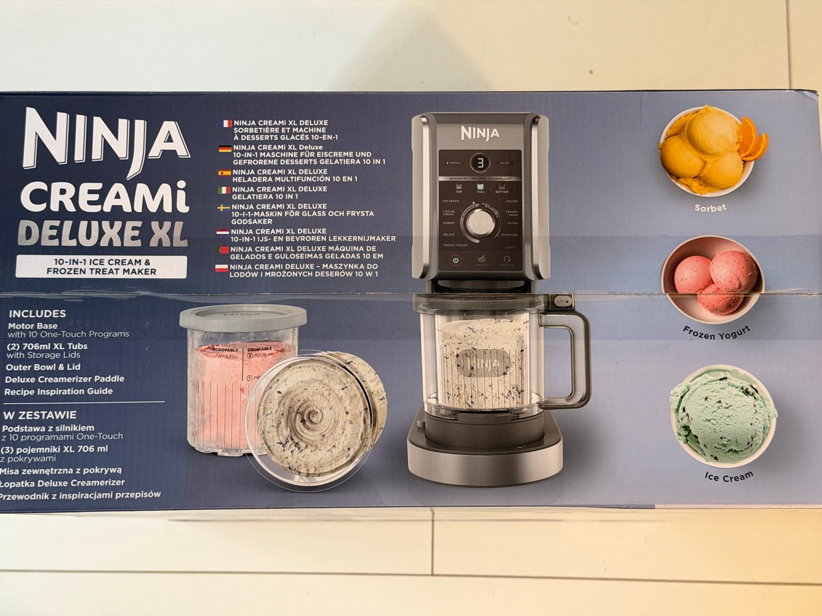 Ninja Creami Deluxe XL IJsmachine 10-in-1, Witgoed en Apparatuur, Minder dan 1 liter, Ophalen, Nieuw, 3 snelheden of meer