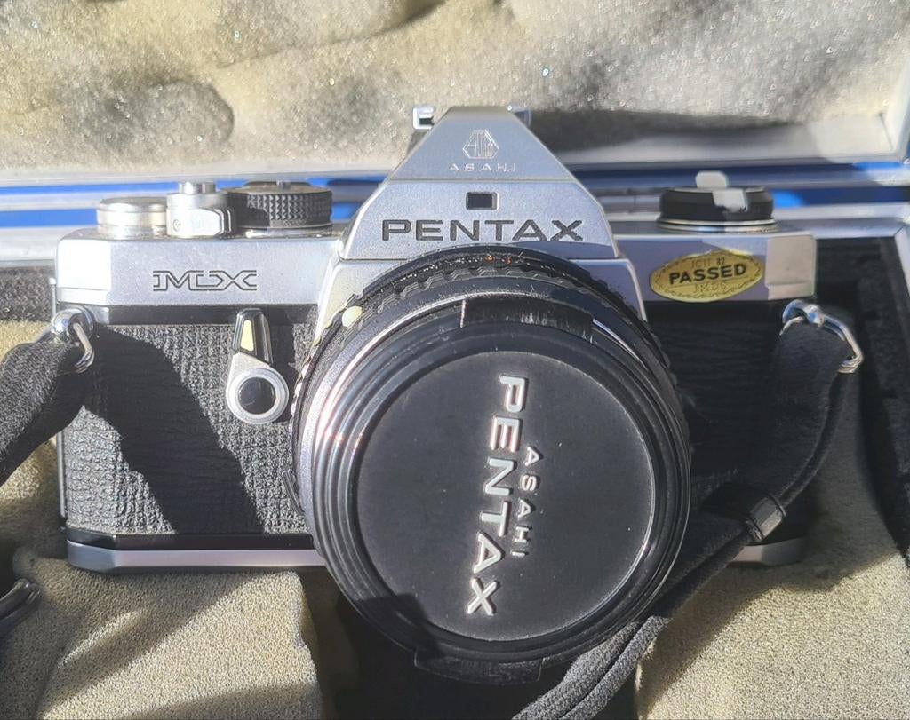 Pentax MX + 50mm 1.7 + 135mm 3.5 + koffer en toebehoren, Doe-het-zelf en Verbouw, Ophalen of Verzenden