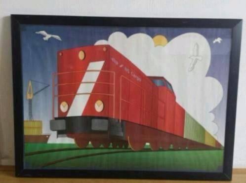 kunst tekening poster NS cargo MaK 1002 Series 6400, Ophalen