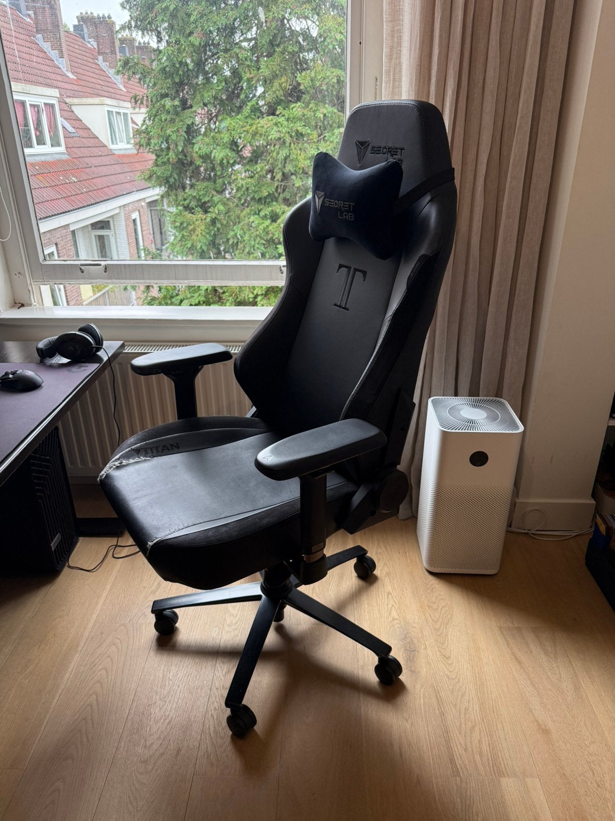 Secretlab TITAN 2020 - Zwart (w/ Suede), Ophalen, Gaming bureaustoel, Gebruikt, Zwart