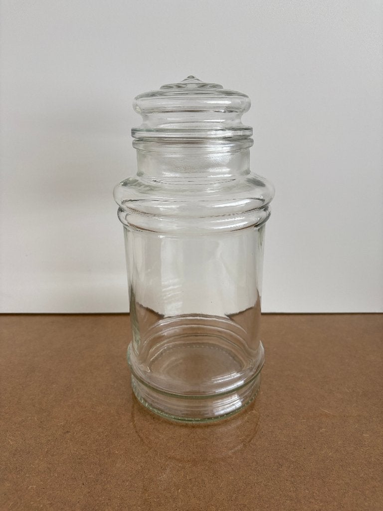 Glazen snoeppot 29 cm hoog, Glas of Glazen, Ophalen of Verzenden, Overige stijlen, Glas