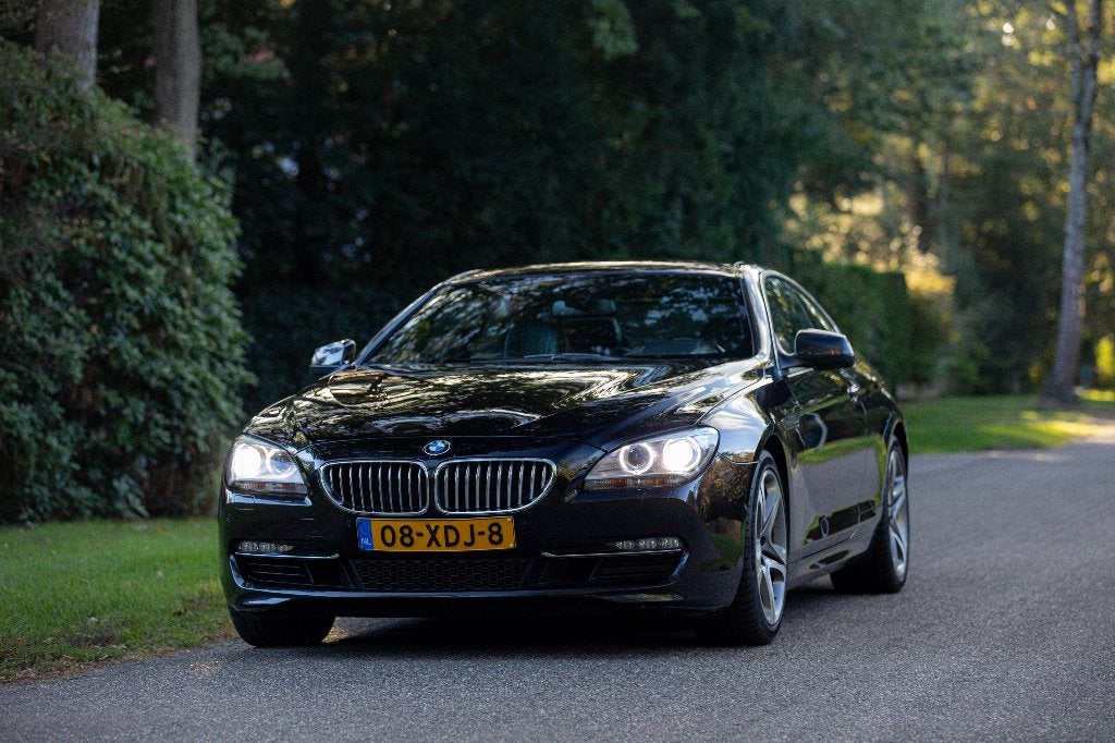 BMW 6-Serie 640i 320PK AUT 2012 Zwart, Achterwielaandrijving, Zwart, Particulier, 93 €/maand