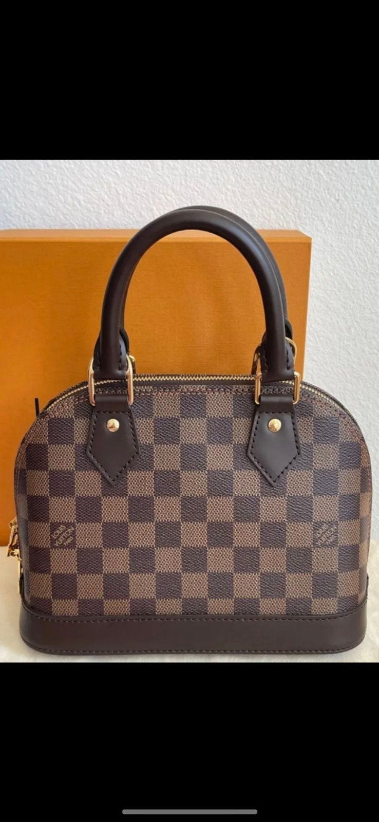 Louis Vuitton Alma BB Damier Ebene Handtas, Sieraden, Tassen en Uiterlijk, Tassen | Damestassen, Ophalen of Verzenden