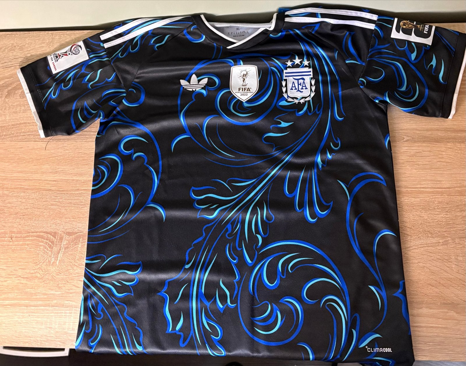 Adidas Voetbalshirt Argentinië 100% Polyester, Kleding | Heren, Sportkleding, Maat 52/54 (L), Verzenden, Wit, Nieuw