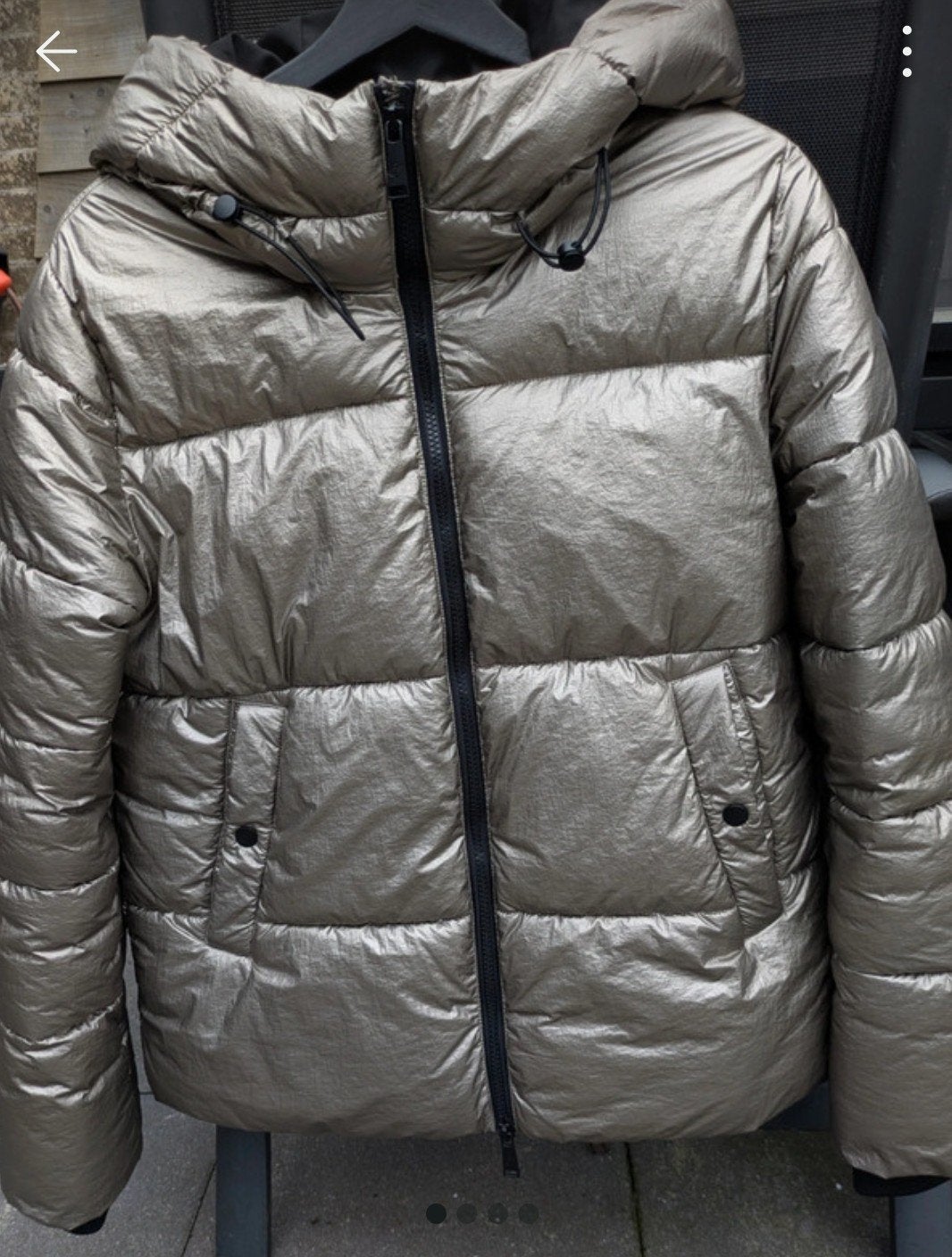 Geisha Vintage Denim Puffer Jas Maat M, Kleding | Dames, Maat 38/40 (M), Geisha, Ophalen of Verzenden, Zo goed als nieuw