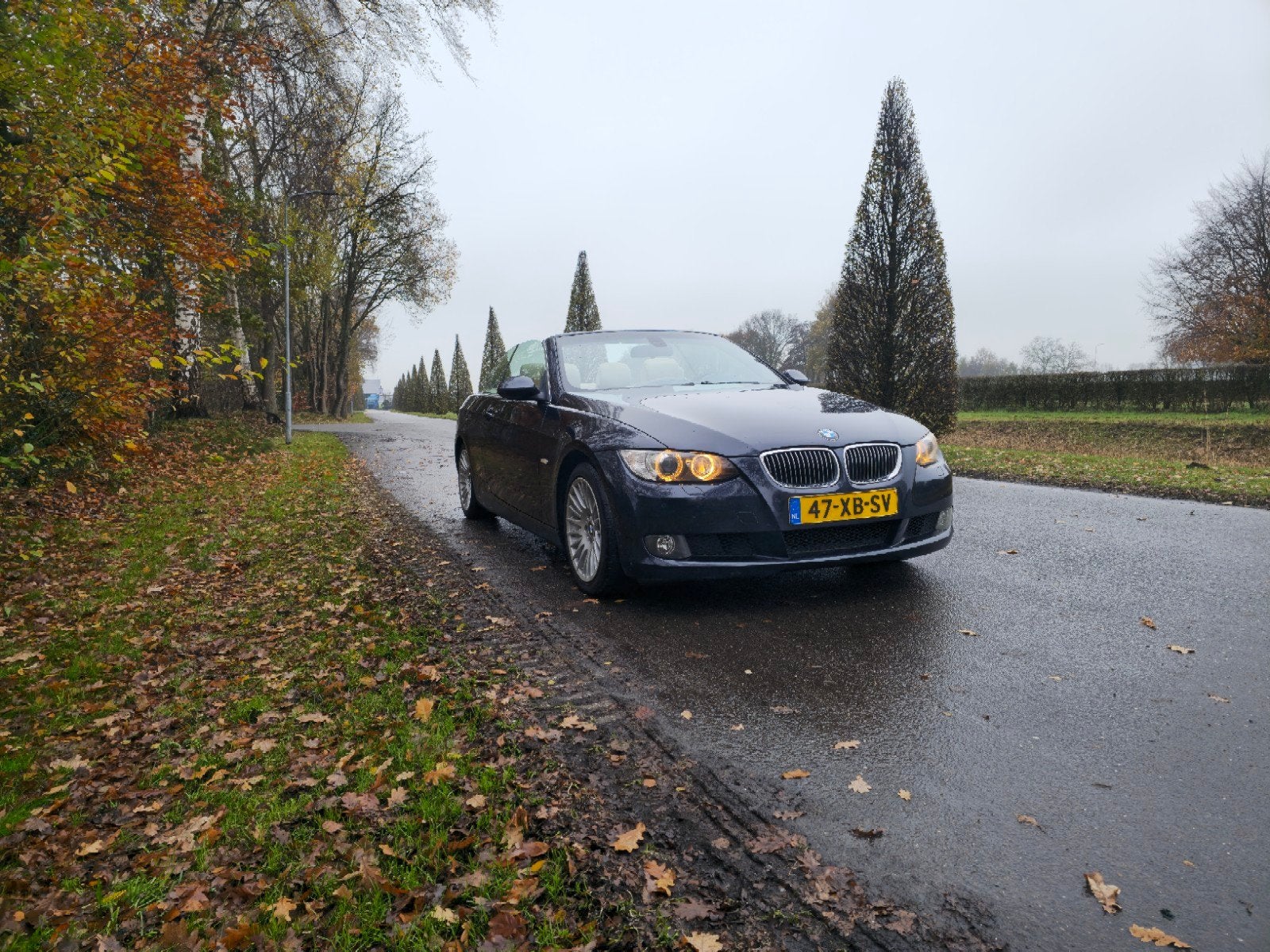 BMW 3-Serie 3.0 I 325 Cabrio AUT 2007 Blauw, Achterwielaandrijving, Beige, Cabriolet, 2996 cc