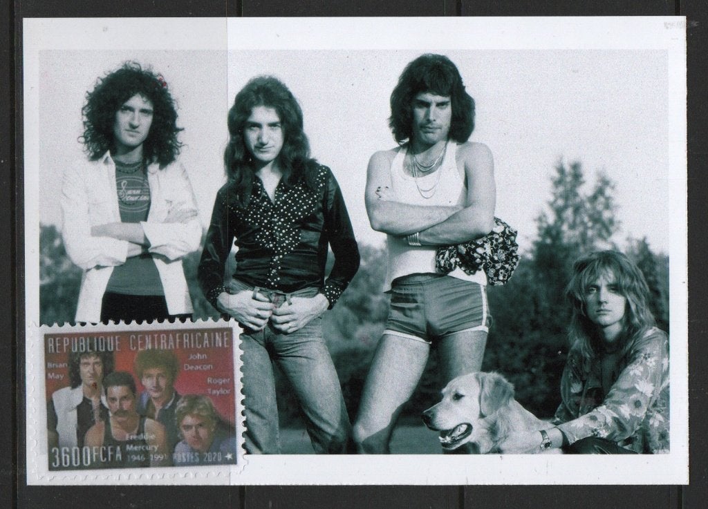 X3) postkaart Freddie Mercury USA QUIN GROUP, Verzenden, Gestempeld