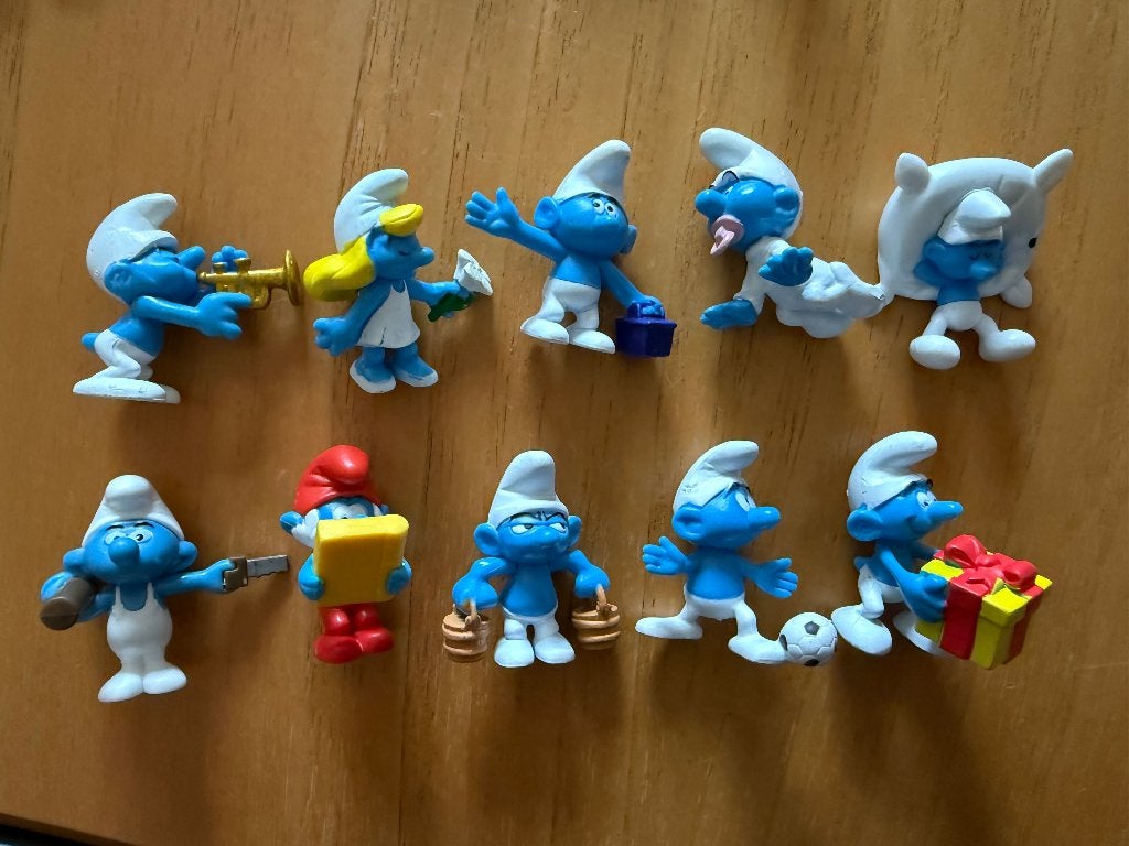 Smurf AH smurfen 10 verschillende smurfen the Smurfs, Ophalen, Zo goed als nieuw, Verschillende Smurfen, Poppetje, Figuurtje of Knuffel
