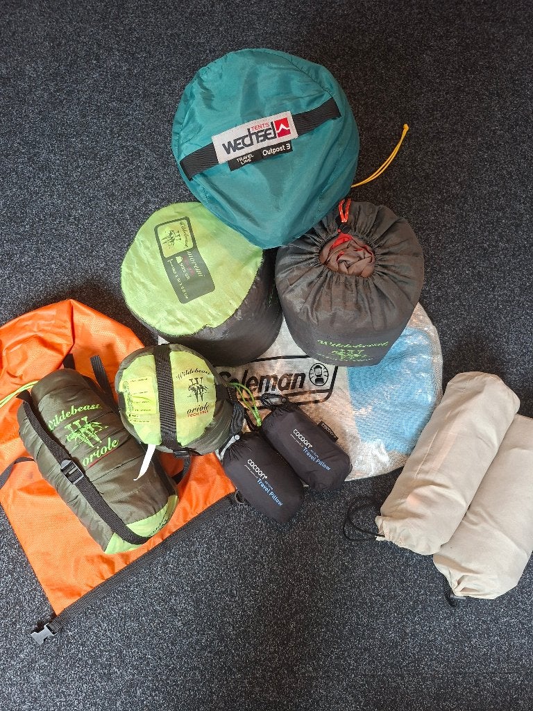 Kampeeruitrusting: Tent, slaapzakken en matjes, Ophalen of Verzenden, Gebruikt, Wechsel, Wildebeast, Cocoon