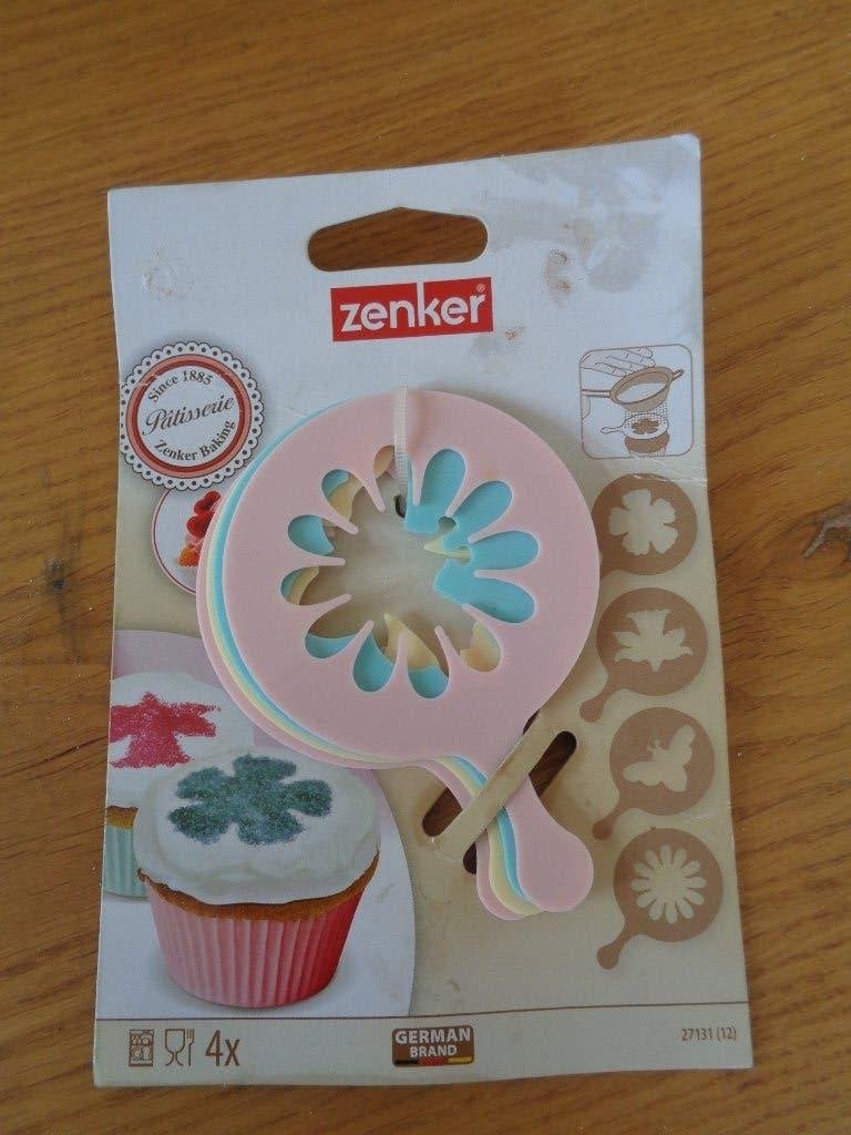 Nieuw: Zenker cupcake, koffie, taart sjablonen, Ophalen of Verzenden, Nieuw, Taarten of Cupcakes, Versiering