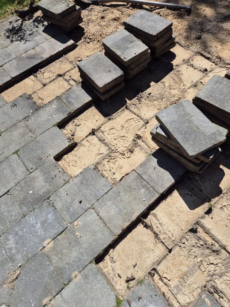 Tuintegels gratis afhalen, Tuin en Terras, Tegels en Klinkers, Ophalen of Verzenden, Gebruikt, Beton, Terrastegels