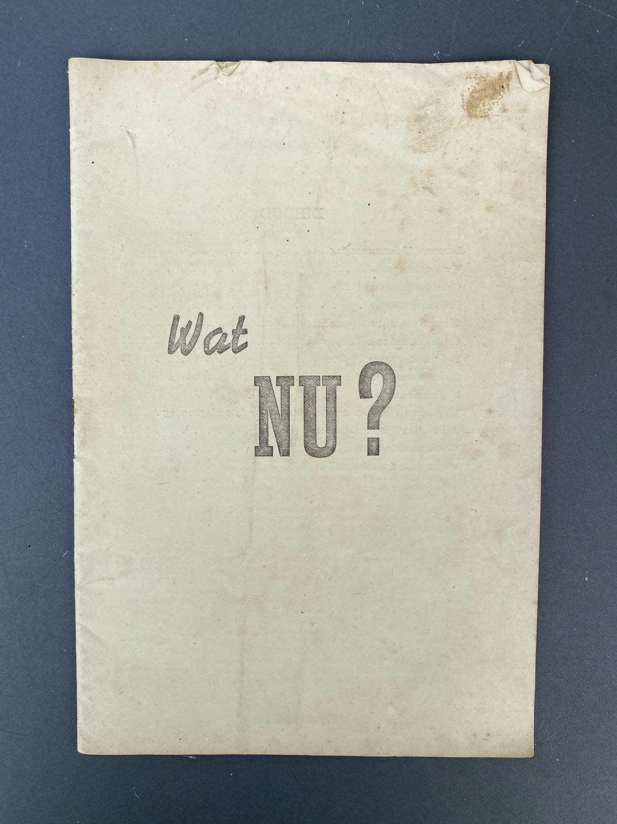 Wat NU? Radiorede Seyss-Inquart januari 1945, Ophalen of Verzenden, Nederland
