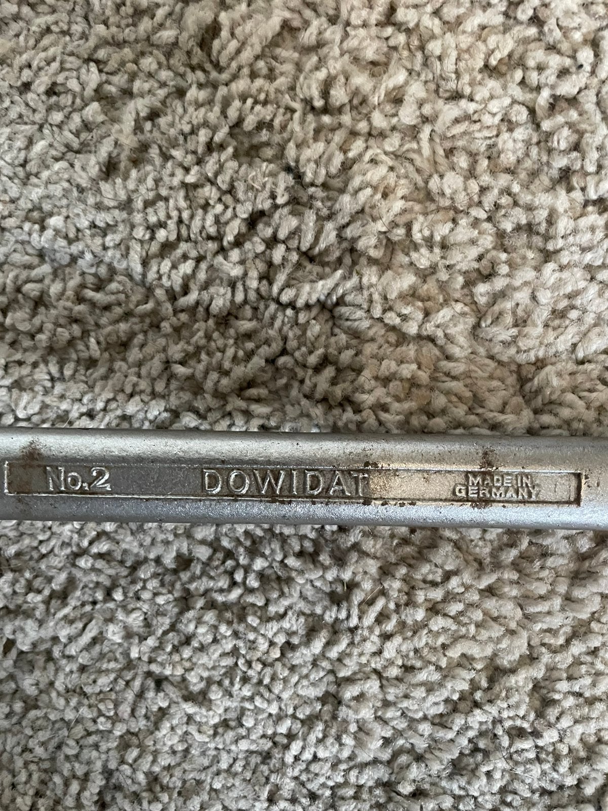 Dowidat no:2 ringsleutel 30 + 32 dubbel gebogen., Ophalen, Gebruikt