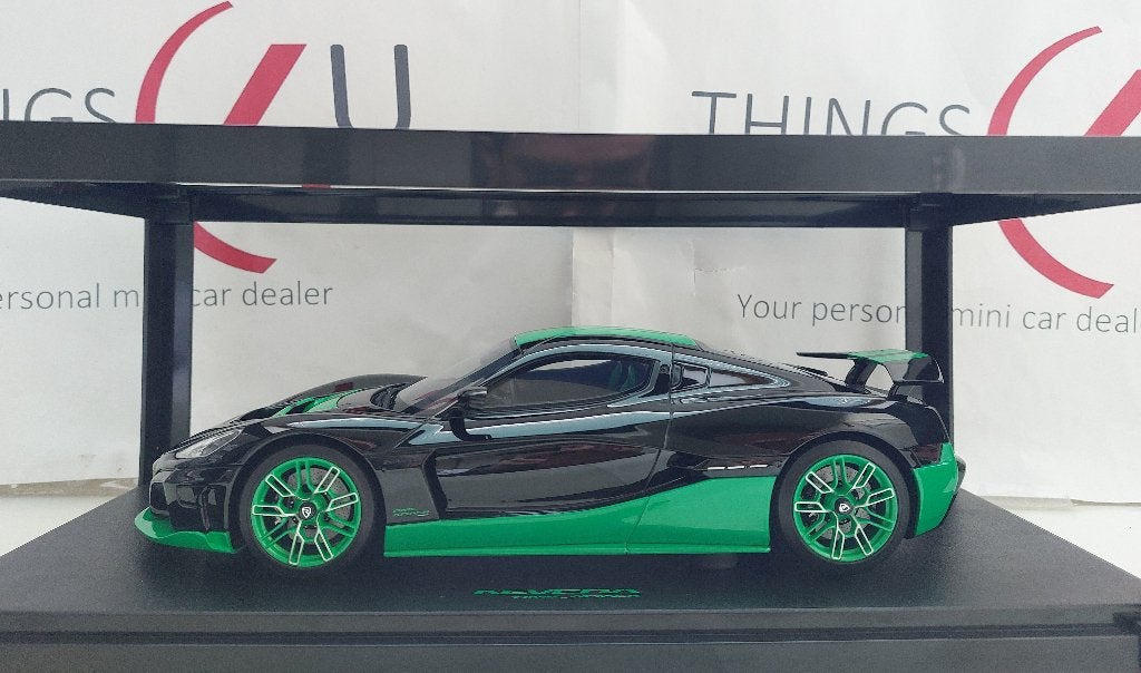 GT Spirit 1:18 Rimac Nevera Record 2023 zwart/groen nieuw, Ophalen of Verzenden, Nieuw, Auto, Overige merken