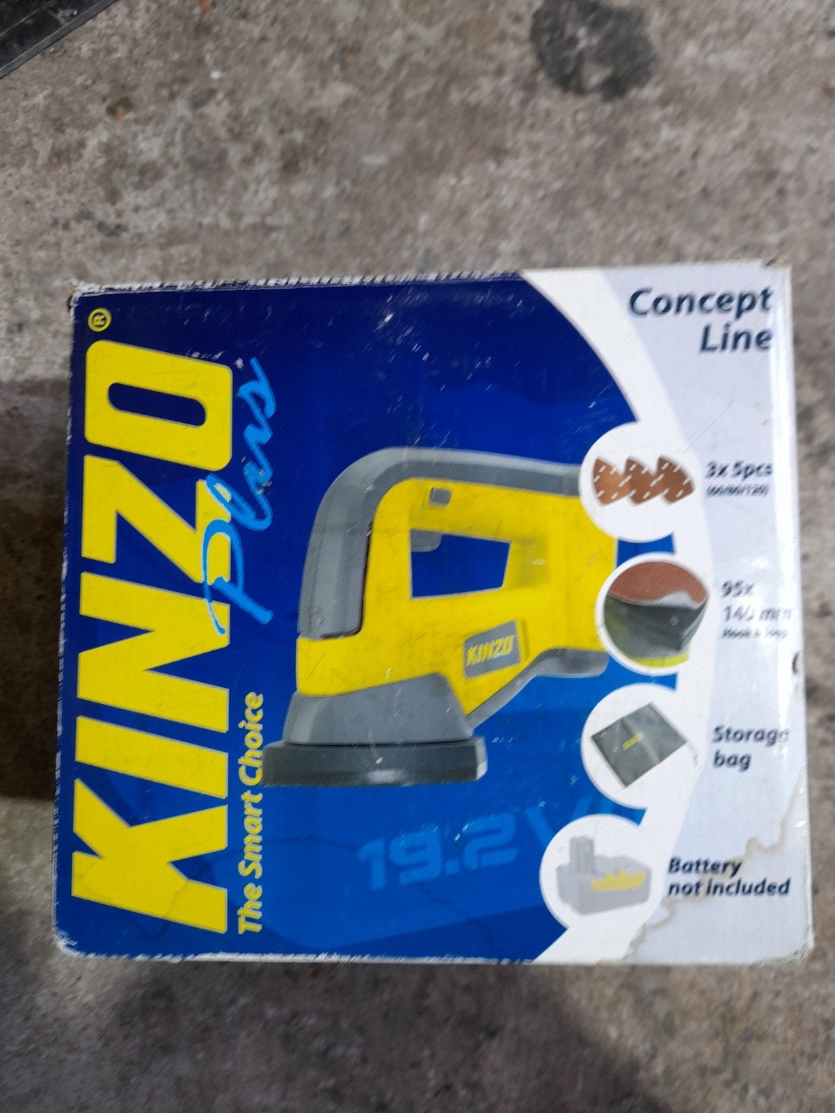 Kinzo Plus Concept Line schuurmachine (excl. accu), Ophalen of Verzenden, Zo goed als nieuw, Minder dan 600 watt, Overige typen