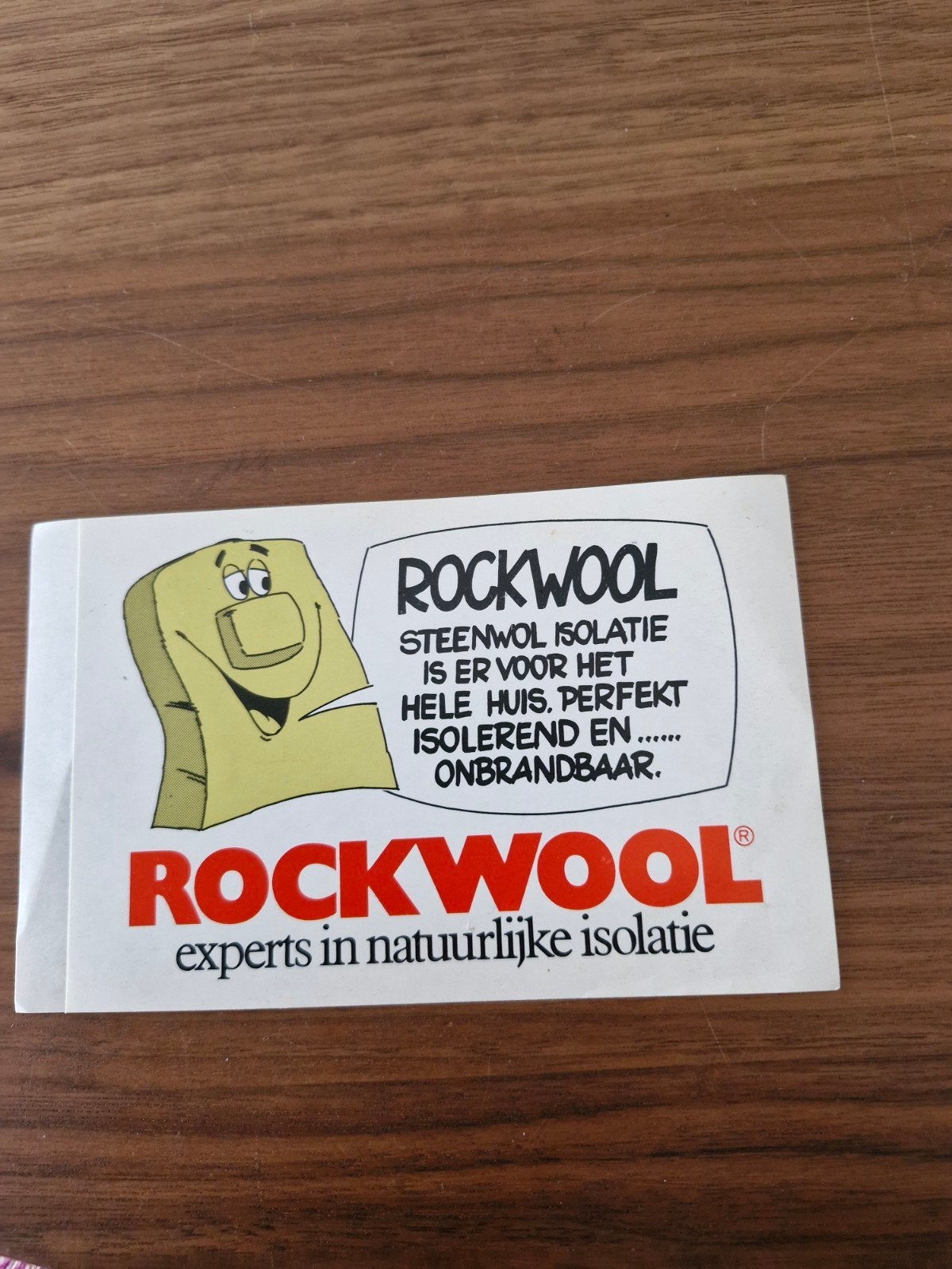 10278  Rockwool Sticker - Experts in Natuurlijke Isolatie, Ophalen of Verzenden, Gebruikt, Bedrijf of Vereniging