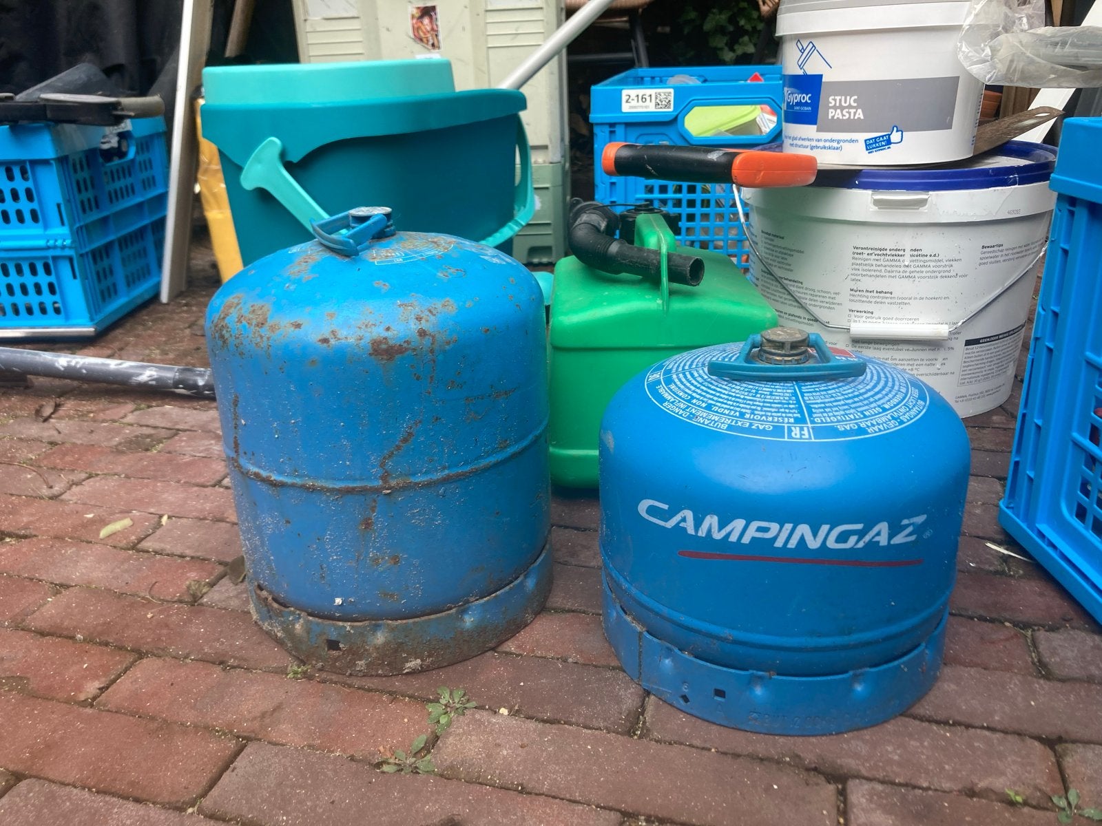 Campingaz gasflessen 907 en 904, Ophalen, Gebruikt