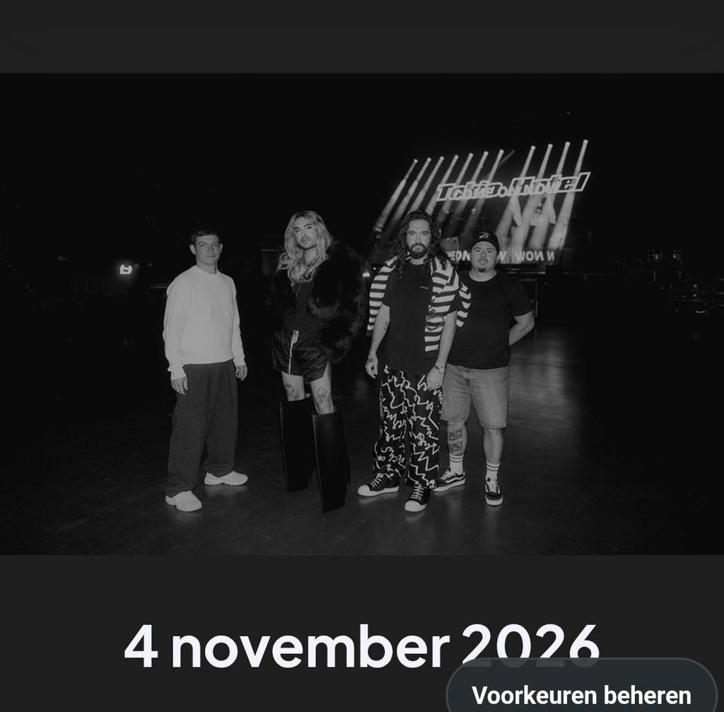 Concert Tokio hotel, Twee personen