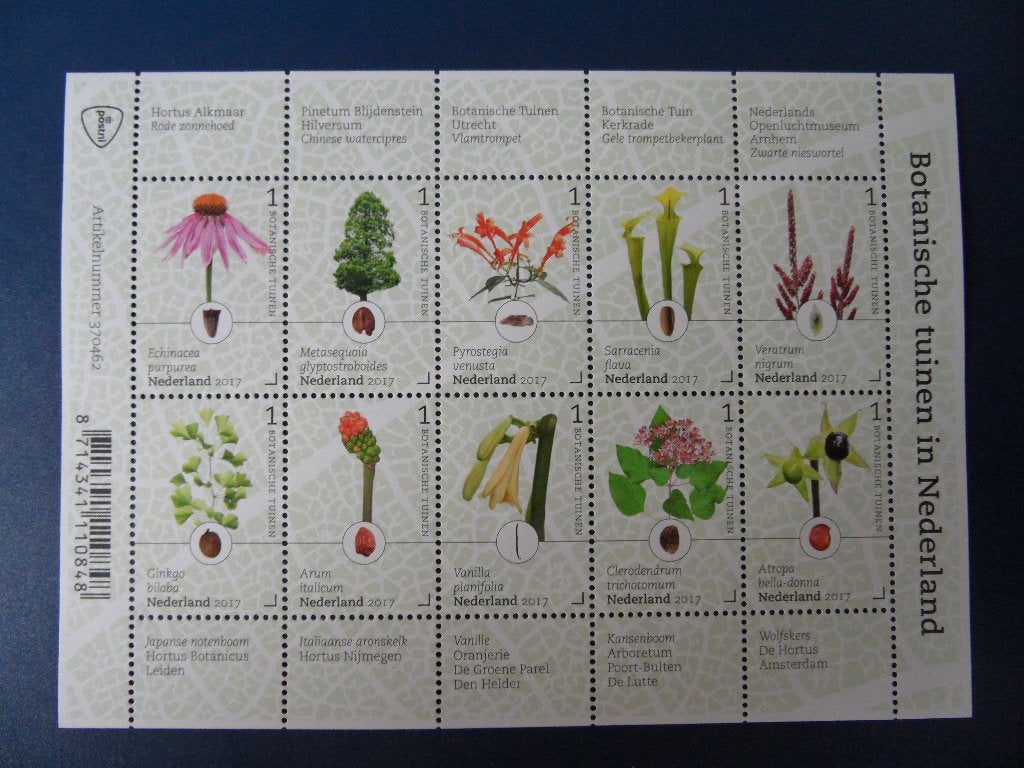 Postzegelvel Botanische tuinen in Nederland ** korting **, Verzenden, Postfris