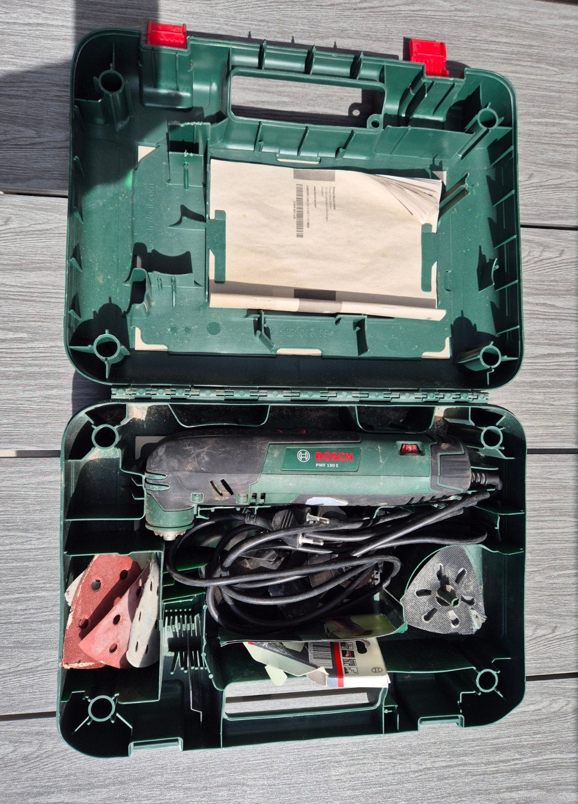 Bosch PMF 190 E Multitool met accessoires en koffer, Ophalen of Verzenden, Gebruikt